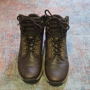 Khombu Men's Brown Lace-Up Ankle Boots